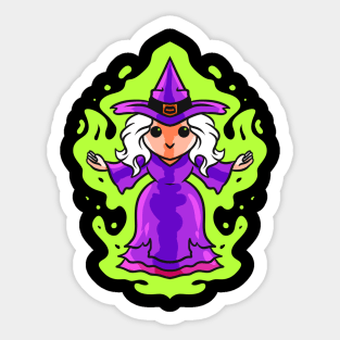 Cute Kawaii Witch Halloween Witch Switch Sticker